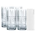 Miniatyrbillede 1 af 4: Square Highball glass + Straw 44,5cl 4-pack - Nachtmann