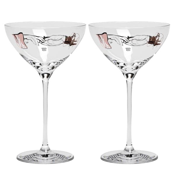 All About You Champagne Glass Coupé 24cl, 2-pack - Kosta Boda