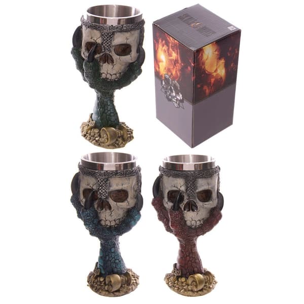 Dragons Claw and Warrior Skull assorted goblet