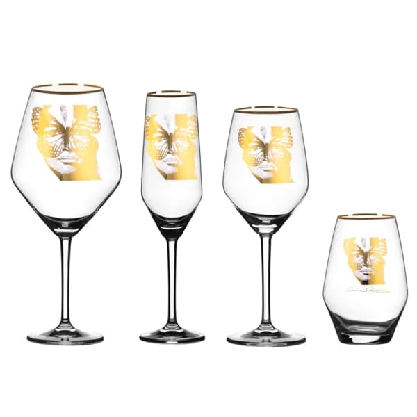 Golden Butterfly Vinglas 75cl, Guld - Carolina Gynning