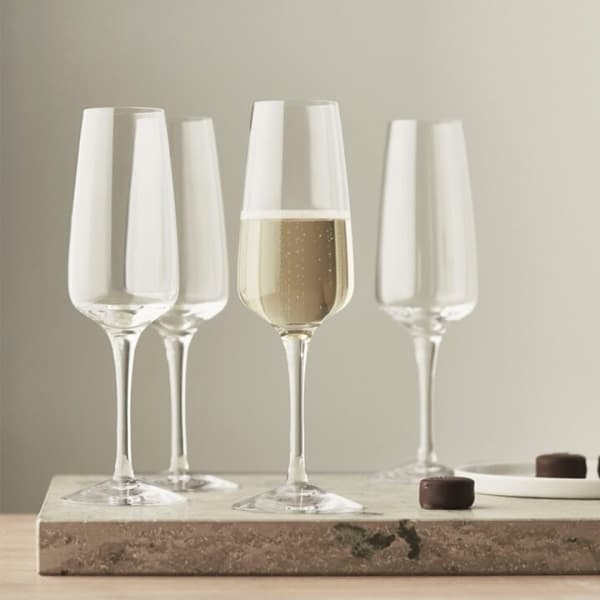 Pulse Champagne Glass 28cl, 4-pack - Orrefors