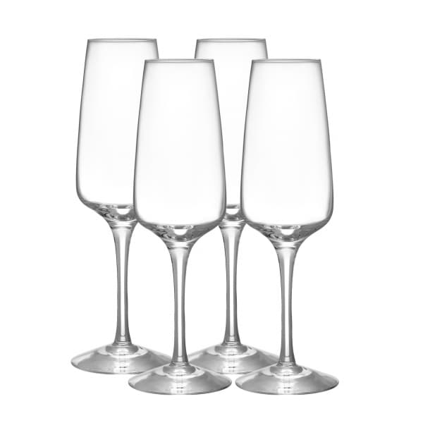 Pulse Champagne Glass 28cl, 4-pack - Orrefors