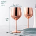 Miniatyrbild 5 av 5: Roseguld Vinglas 50cl 4-pack