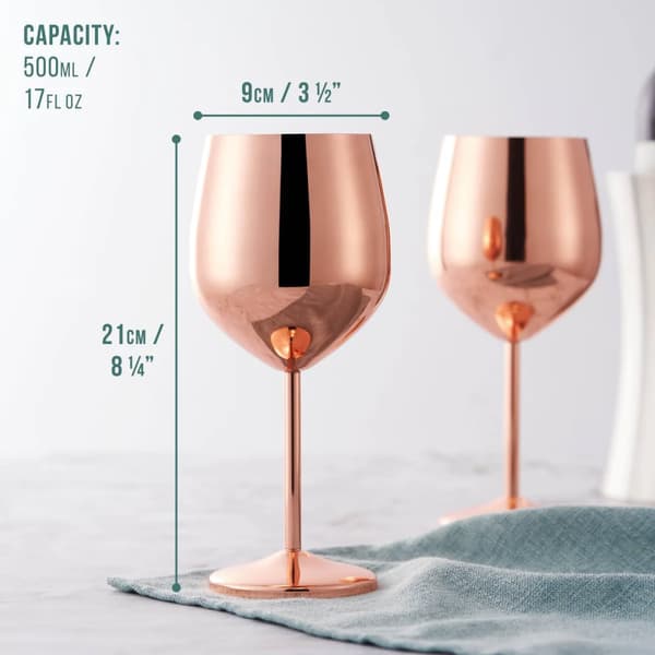 Roseguld Vinglas 50cl 4-pack