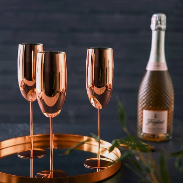Champagneglas roséguld 28,5cl 4-p