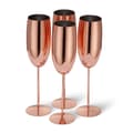 Miniatyrbild 1 av 3: Champagneglas roséguld 28,5cl 4-p