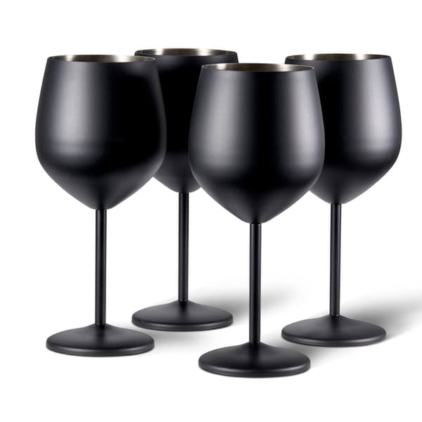 Vinglas mattsvart 50cl 4-pack
