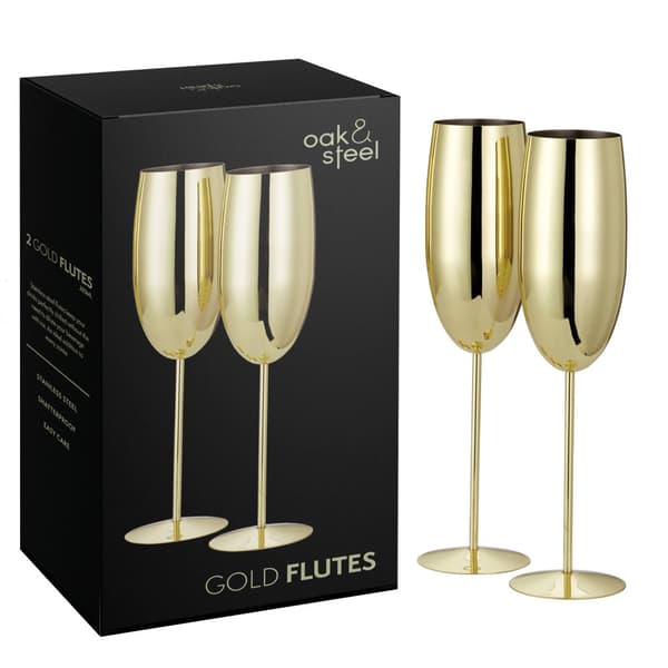 Champagneglas guld 28,5cl 2-p