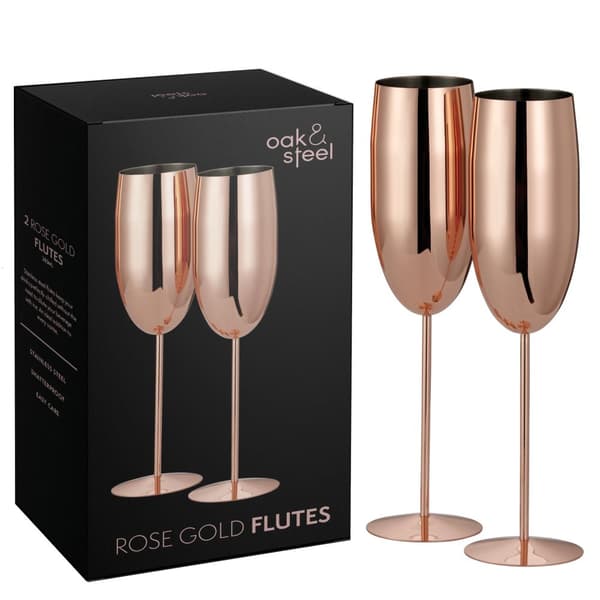 Champagneglas roséguld 28,5cl 2-p