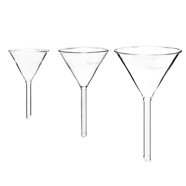 Laboratorietratt Glas 3-pack KENZIUM