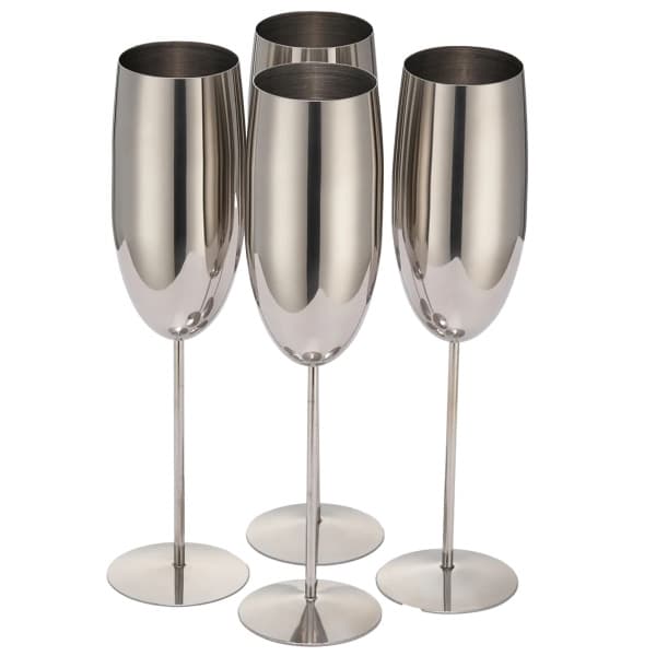 Champagneflöjt Silver 28,5cl, 4-pack - Oak & Steel