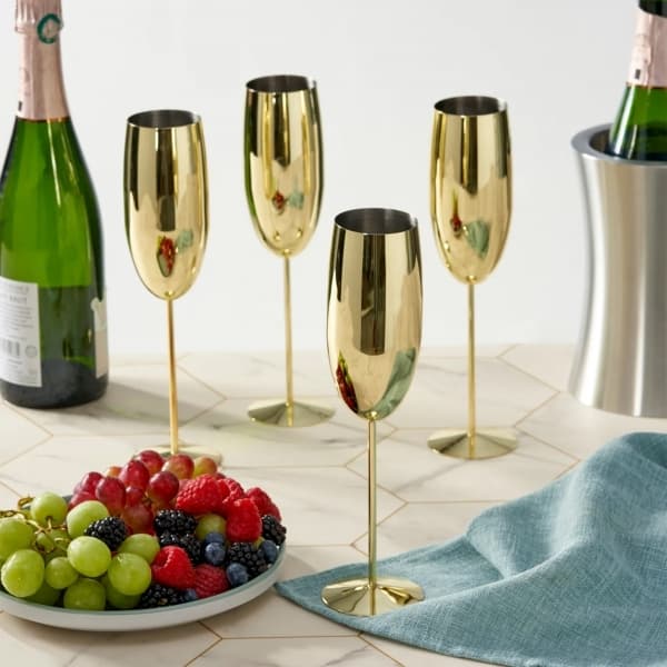 Champagneflöjt Guld 28,5cl, 4-pack - Oak & Steel
