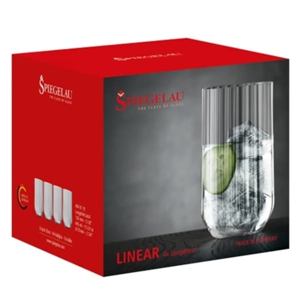Linear Longdrink Glass 44cl, 4-pack - Spiegelau