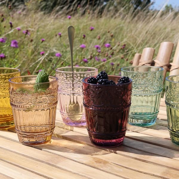 Saint-Émilion Glas 6-pack med mönster olika färger
