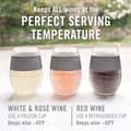 Miniatyrbillede 2 af 7: HOST Freeze Cooling Cup, Double Wall Insulated Freezer Chilling Tumbler with Gel, Glasses for Red and White Wine, 8.5 oz (250ml), Set of 2, Grey