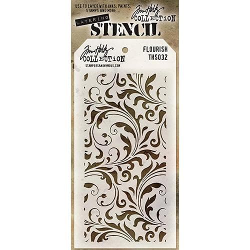 Schablon Tim Holtz - Flourish