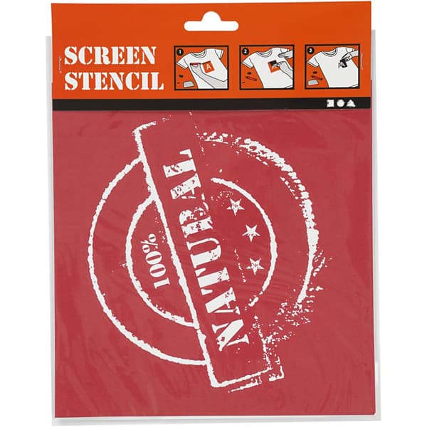 Screenstencil - Schablon - Natural - 20x22 cm