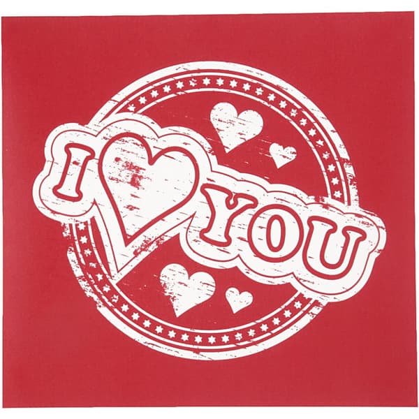 Screenstencil - Schablon - I love you - 20x22 cm
