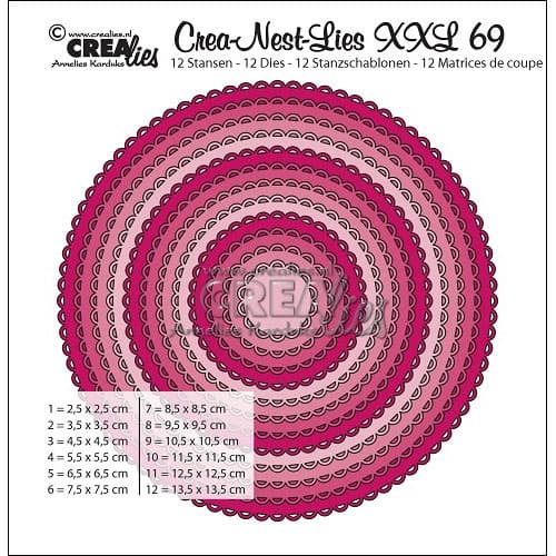 Dies XXL Crealies - Circles with open scallop