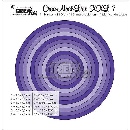 Dies XXL Crealies - Circles smooth - 12 dies