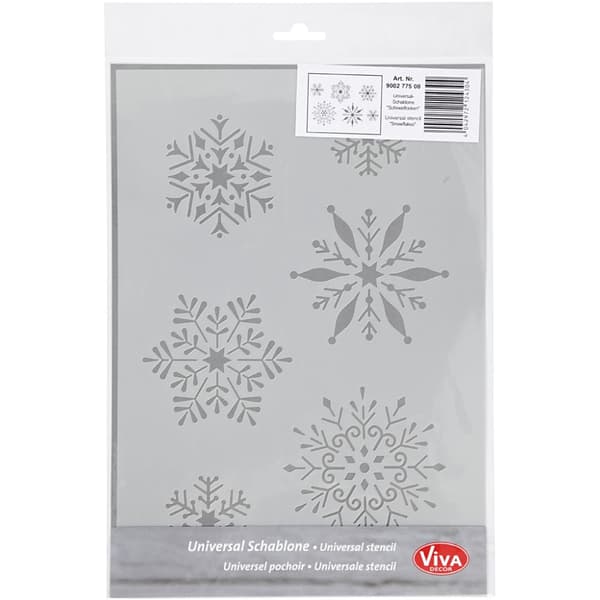 Schablon Viva Decor - Snöflinga - A4