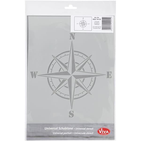 Schablon Viva Decor - Kompass - A4