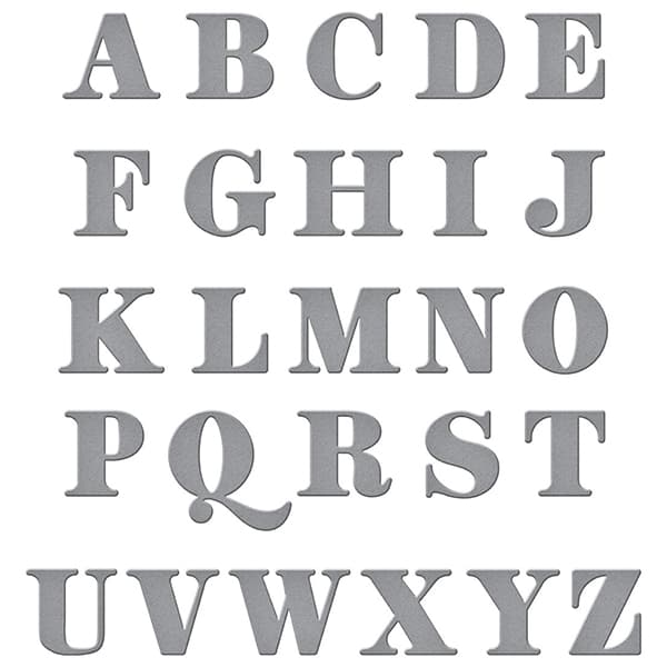 Dies Alfabet Spellbinders - Höjd 15 mm - Be Bold Uppercase Alphabet
