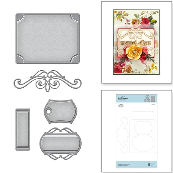 Dies Etched Spellbinders - Elegant Adornments - 5 st
