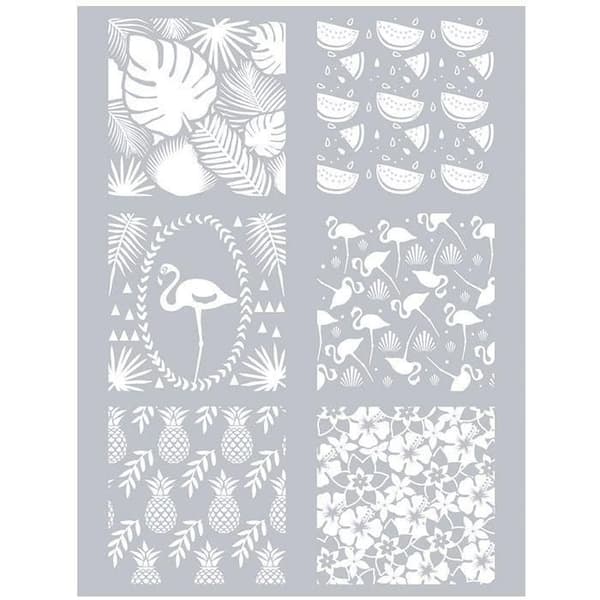 Tropisk polymerlera stencil 11,4 x 15,3 cm