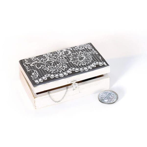 Polymerlerstencil Blomspets 11,4 x 15,3 cm