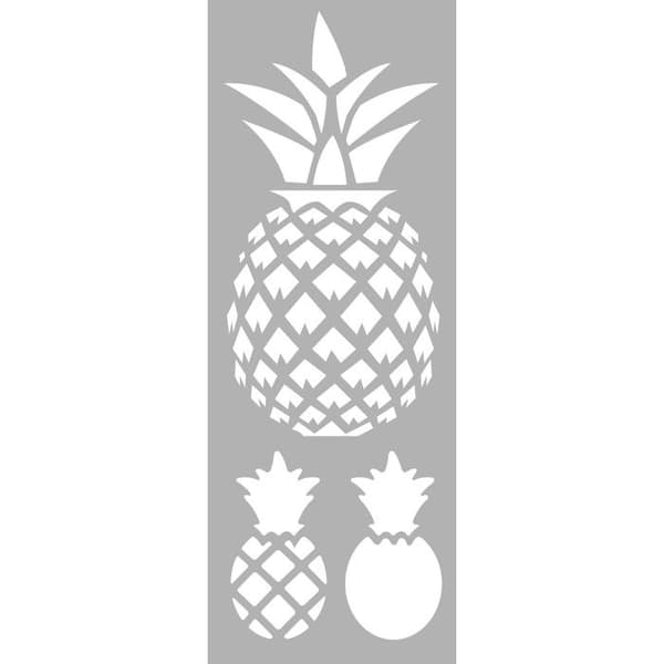 Pochoir - Kreativ frö - Ananas - 15 x 40 cm - Plast - Laserskärning
