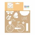 Miniatyrbild 1 av 2: Stencil 8'x8' On my way cykel