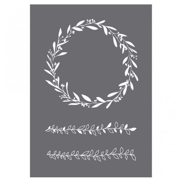 Blomkronstencil A5 + spatel