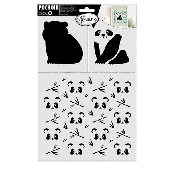 Dekorationsstencil - Panda