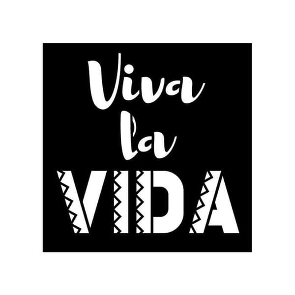 Pochoirer - Viva la vida - 12 delar - 9 x 9 cm - Plast - Blandet