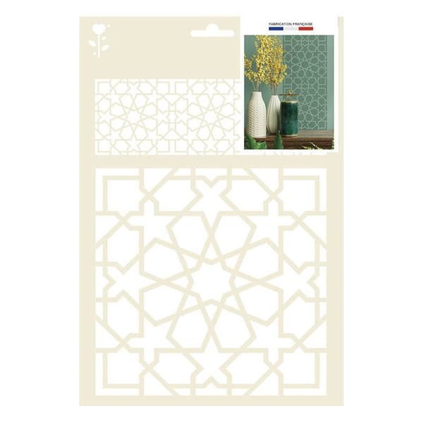 Dekorstencil - A4 - Oran - Plast - Beige - Vuxen - Blandat