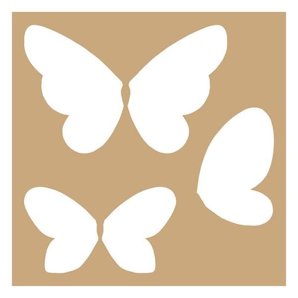 2 st Butterflies Kraft-schabloner 20 x 20 cm