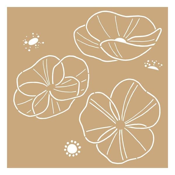 2 Poppies Kraft-schabloner 20 x 20 cm