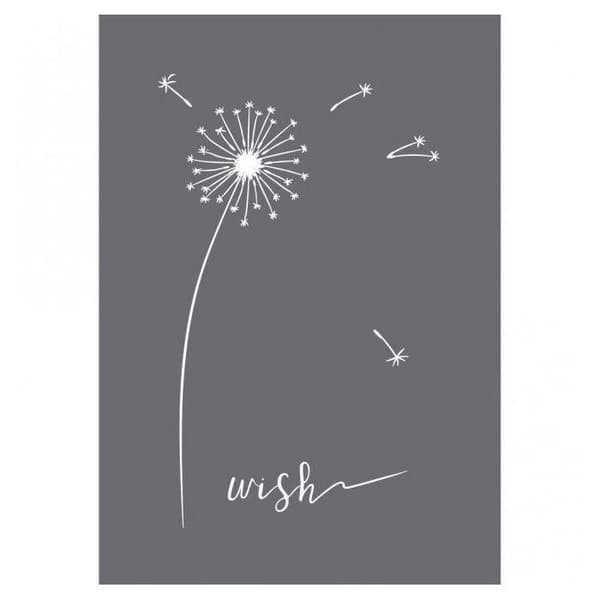 A5 självhäftande stencil - Rayher - Wish - Återanvändbar - Mycket fint tyg - 21 cm x 14,8 cm