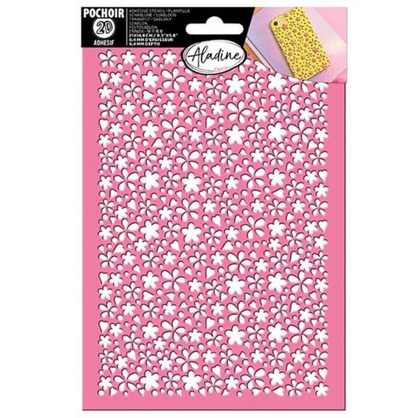 3D stencil - Små blommor