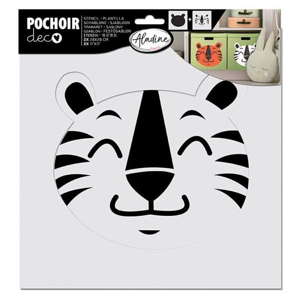 Stapelbar stencil - Tigerhuvud