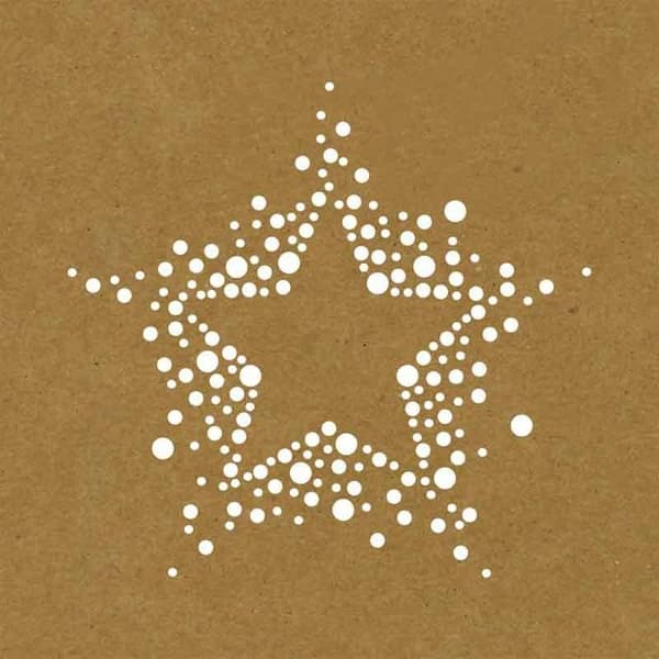Pappersstencil 20,3 x 20,3 cm - stjärnor