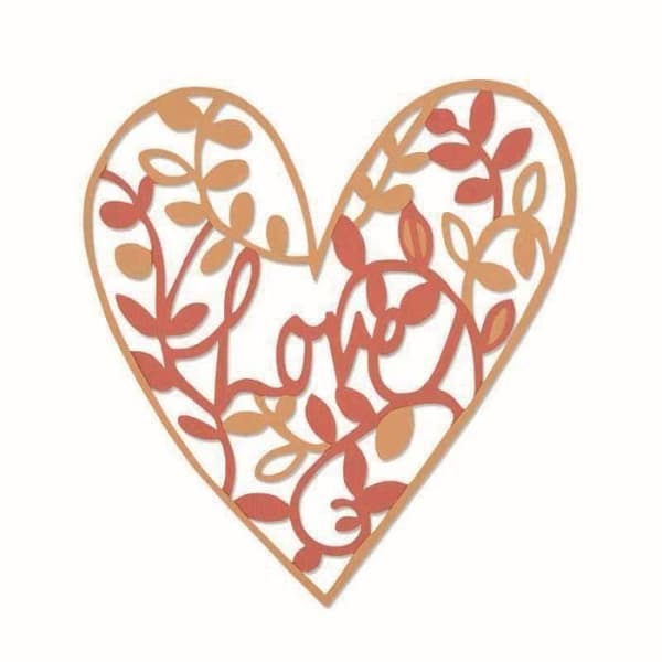 Stansning och prägling (Die) Thinlits Natural Love - Sizzix {färg}