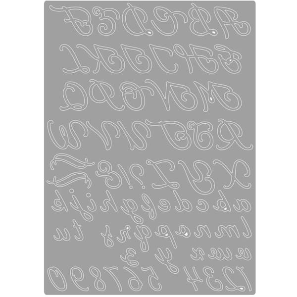 Dies Alfabet - Höjd: 16 mm - Scripted Alphabet by Sizzix