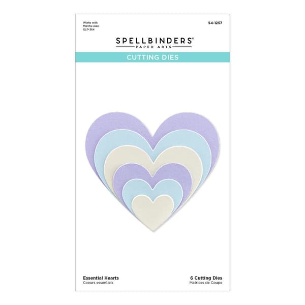 Dies Etched Spellbinders - Essential Hearts - 6 st