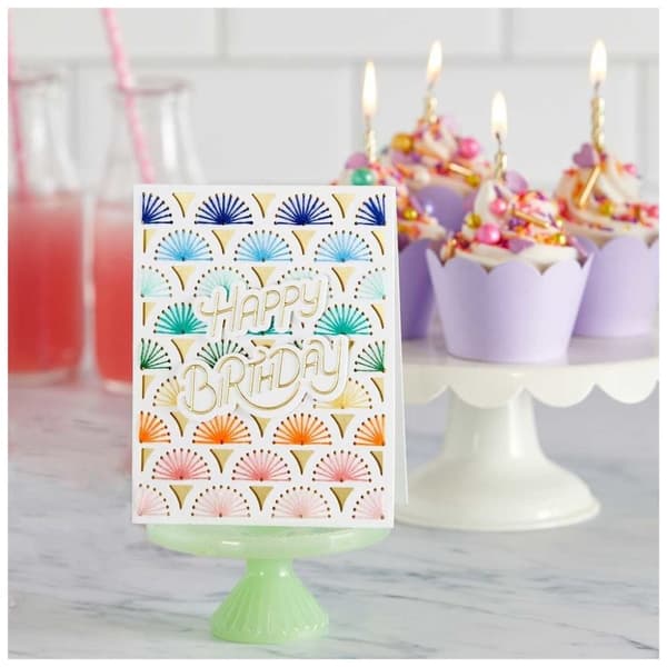Dies Etched Spellbinders - Stylized Happy Birthday
