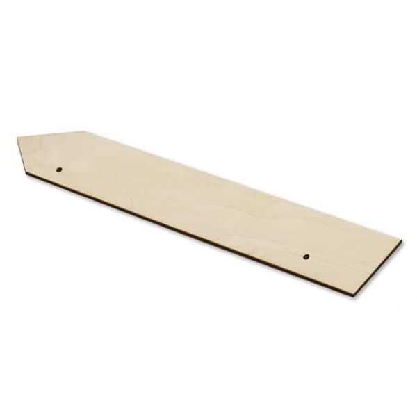 Set med 5 hängen i form av stora pilar - Creative Deco - 40 x 9 cm - Obehandlad plywood