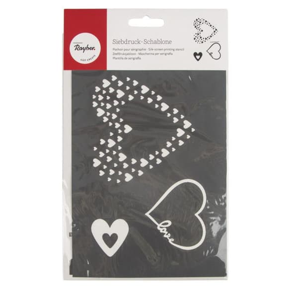 "Love" A5 screentryckstencil, 1 stencil + 1 spatel,