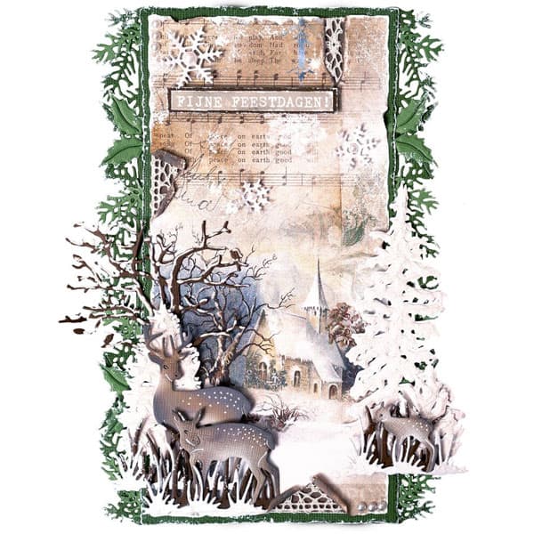 Dies Studio Light - Snowflake & Poinsettia - Vintage Winter