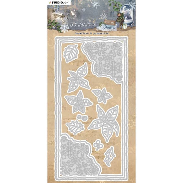 Dies Studio Light - Snowflake & Poinsettia - Vintage Winter